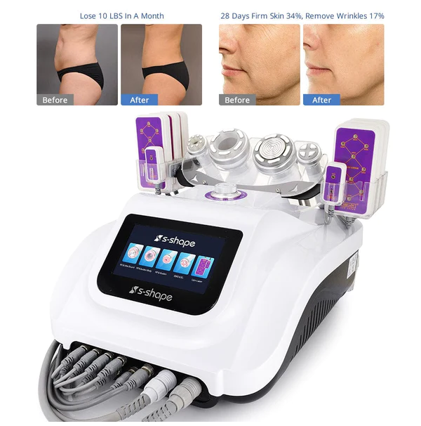  Unleash the power of 6-in-1 sculpting technology with our Ultrasound Cavitation, RF, EMS, Vacuum, and Laser Lipo device. This comprehensive system offers a non-invasive approach to body contouring, targeting fat reduction, cellulite reduction, and skin tightening. Sculpt and rejuvenate your body with the latest in beauty and wellness technology.